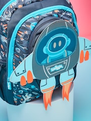 Smiggle Grey Blast Off Junior Character Backpack - Image 5 of 6