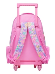 Smiggle Pink Epic Adventures Suitcase Trolley Backpack With Light Up Wheels - Image 2 of 6