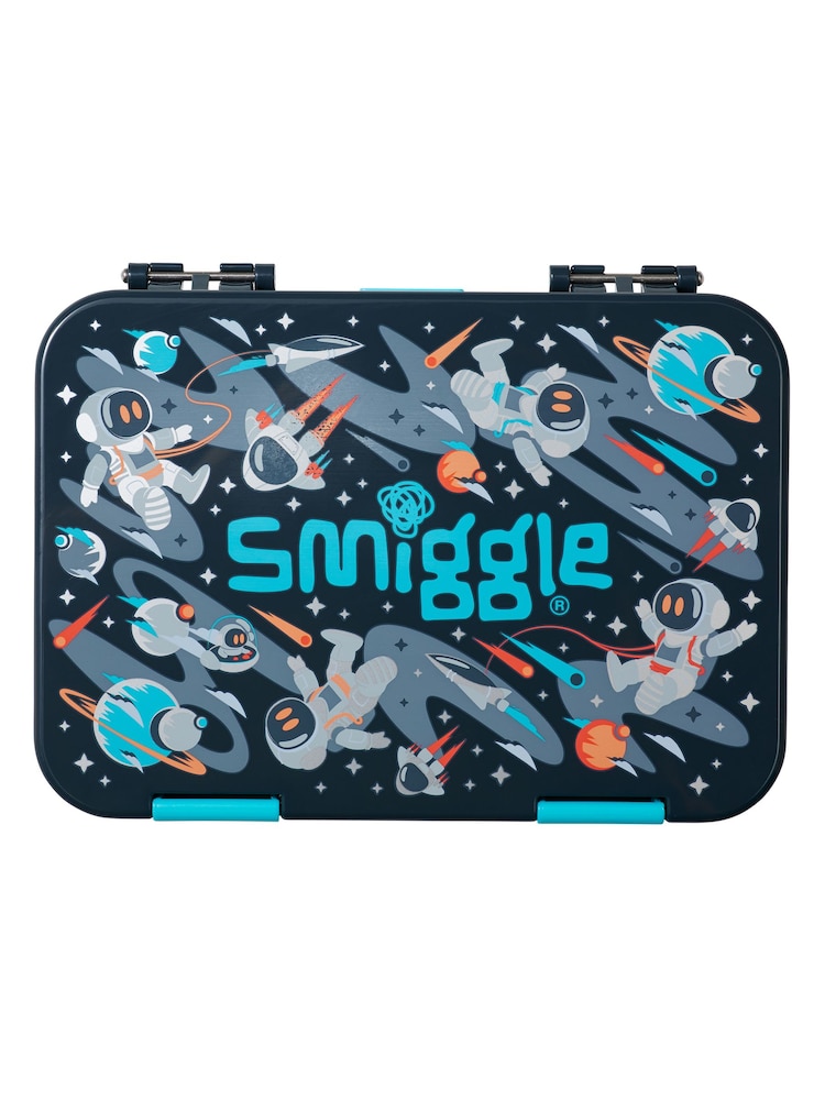 Smiggle Grey Blast Off Medium Happy Bento Lunchbox - Image 1 of 3