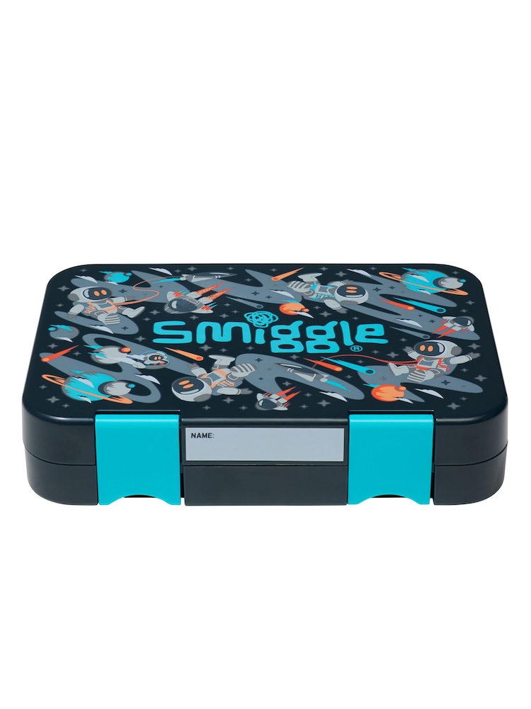 Smiggle Grey Blast Off Medium Happy Bento Lunchbox - Image 3 of 3