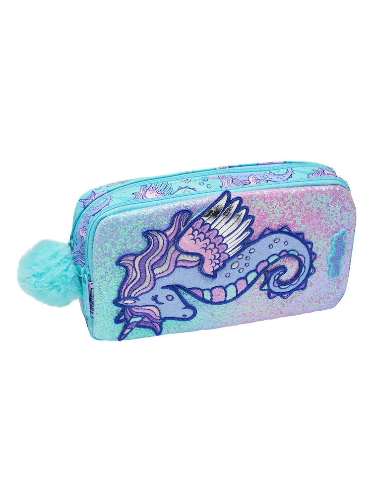 Smiggle Blue Dark Epic Adventures Character Pocket Pencil Case - Image 1 of 4