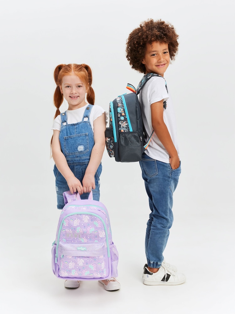 Smiggle Purple Blast Off Junior Id Backpack - Image 6 of 6