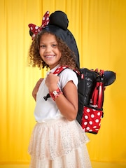 Smiggle Red Minnie Mouse Junior Character Hoodie Backpack - Image 1 of 4
