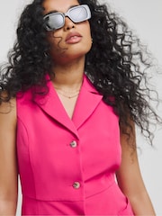 Simply Be Pink Sleeveless Waistcoat Dress - Image 4 of 4
