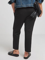 Simply Be Black Ponte Tapered Trousers - Image 3 of 4