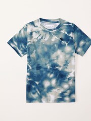 Abercrombie & Fitch Blue 100% Cotton Tie Dye T-Shirt - Image 1 of 1