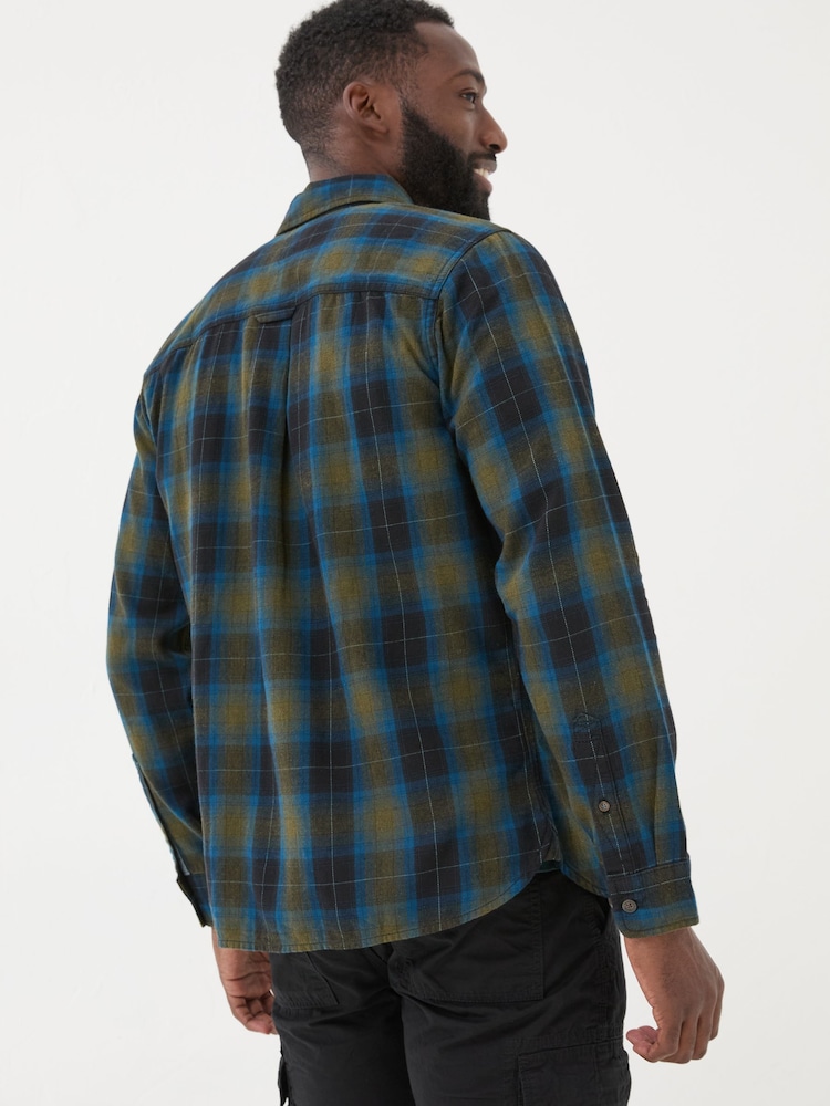 FatFace Blue Long Sleeve Kent Check 100% Cotton Shirt - Image 2 of 5 FatFace Blue Long Sleeve Kent Check 100% Cotton Shirt - Image 2 of 5