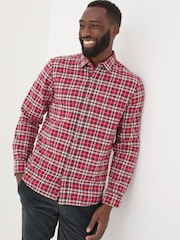 FatFace Red Long Sleeve Otley Check 100% Cotton Shirt - Image 1 of 5