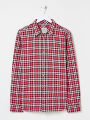 FatFace Red Long Sleeve Otley Check 100% Cotton Shirt - Image 5 of 5