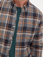 FatFace Grey Long Sleeve Selby Check 100% Cotton Shirt - Image 4 of 5