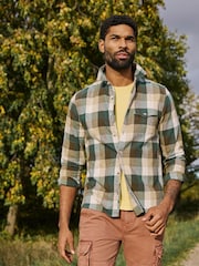 FatFace Stone Long Sleeve Buffalo Check Shirt - Image 1 of 6