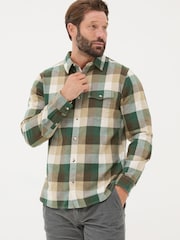 FatFace Stone Long Sleeve Buffalo Check Shirt - Image 2 of 6
