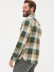FatFace Stone Long Sleeve Buffalo Check Shirt - Image 3 of 6