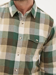 FatFace Stone Long Sleeve Buffalo Check Shirt - Image 4 of 6