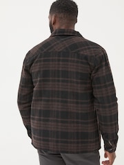 FatFace Dark Brown Fjord Check Overshirt - Image 2 of 7