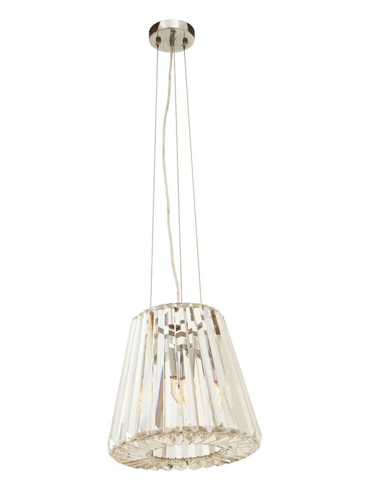 Interiors by Premier Silver Kensington Townhouse 3 Bulb Pendant Light - Image 4 of 4 Interiors by Premier Silver Kensington Townhouse 3 Bulb Pendant Light - Image 4 of 4