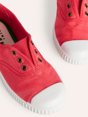 Boden Red Laceless Canvas Pull-Ons Trainers - Image 3 of 3