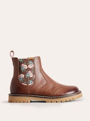 Boden Brown Light Leather Chelsea Boots - Image 2 of 3
