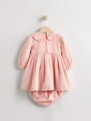 Pink Baby Embroidered Dress (0mths-2yrs) - Image 2 of 9