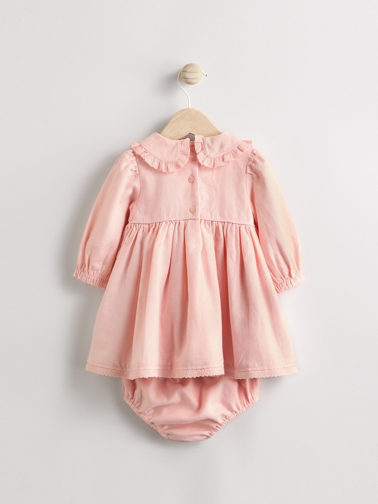 Pink Baby Embroidered Dress (0mths-2yrs) - Image 2 of 9