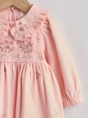 Pink Baby Embroidered Dress (0mths-2yrs) - Image 4 of 9