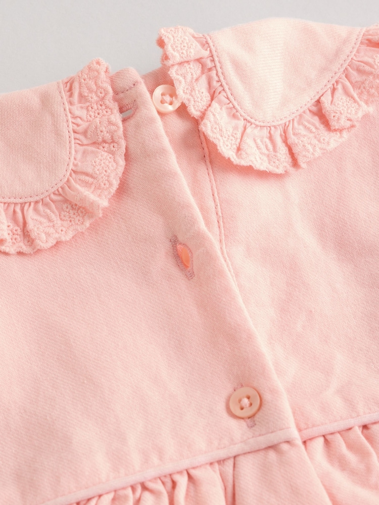 Pink Baby Embroidered Dress (0mths-2yrs) - Image 9 of 9