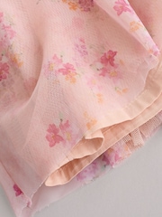 Pink Floral Mesh Twofer Mesh Baby Dress (0mths-2yrs) - Image 6 of 7