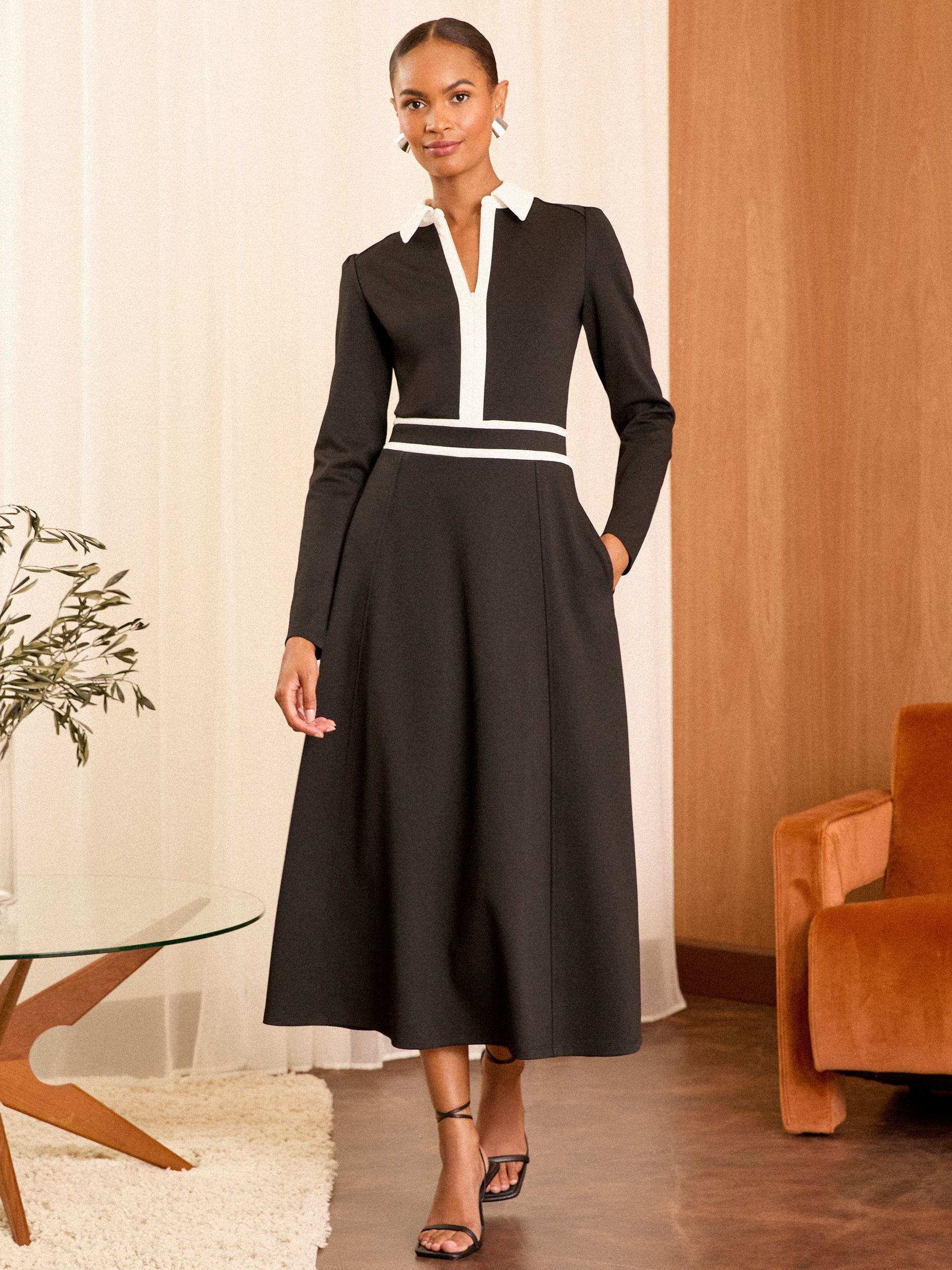 Ponte long sleeve dress shop