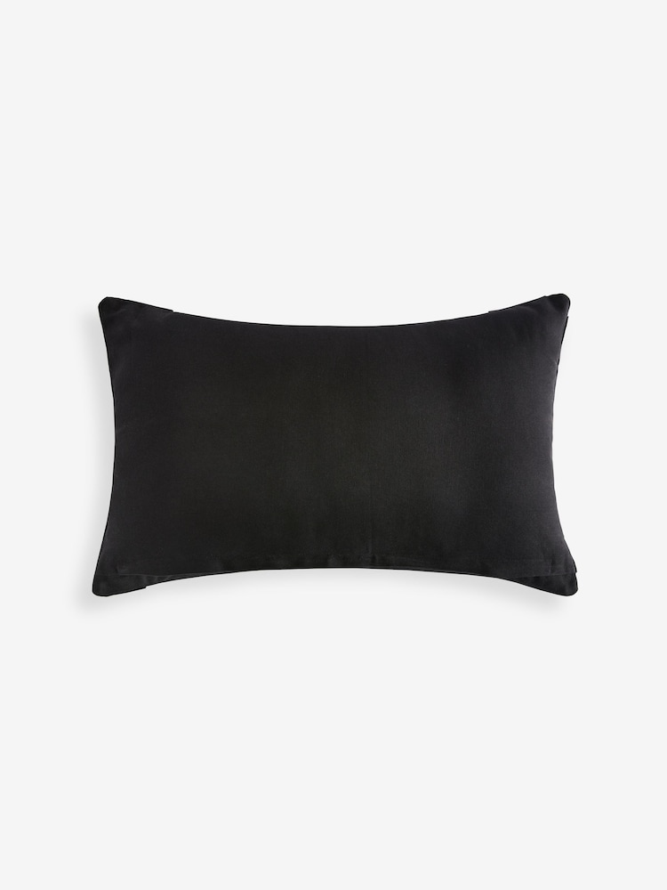 Black/White 50 x 30cm 100% Cotton Ula Wiggle Cushion - Image 4 of 5