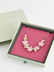 Ted Baker Gold Tone PETARLA: Flower Statement Necklace - Image 1 of 3