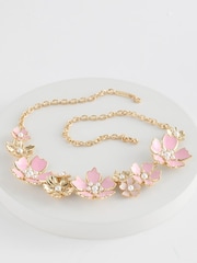 Ted Baker Gold Tone PETARLA: Flower Statement Necklace - Image 2 of 3