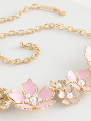 Ted Baker Gold Tone PETARLA: Flower Statement Necklace - Image 3 of 3