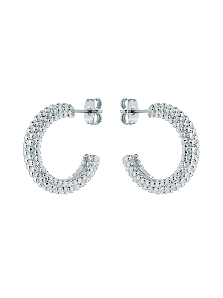 Ted Baker Silver Tone DOTETTA: Dotty Hoop Earrings - Image 5 of 5