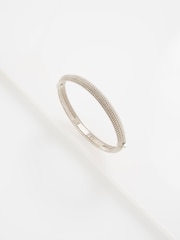 Ted Baker Silver Tone, Plain Metal DOTETT: Dotty Bangle Bracelet - Image 4 of 4
