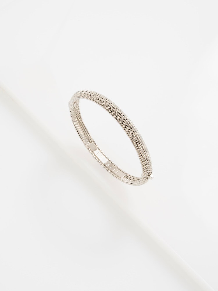 Ted Baker Silver Tone, Plain Metal DOTETT: Dotty Bangle Bracelet - Image 4 of 4 Ted Baker Silver Tone, Plain Metal DOTETT: Dotty Bangle Bracelet - Image 4 of 4