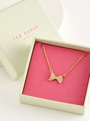 Золотистый цвет - Ожерелье с кристаллами и бантом Ted Baker BARSIE - Изображение 3 из 3