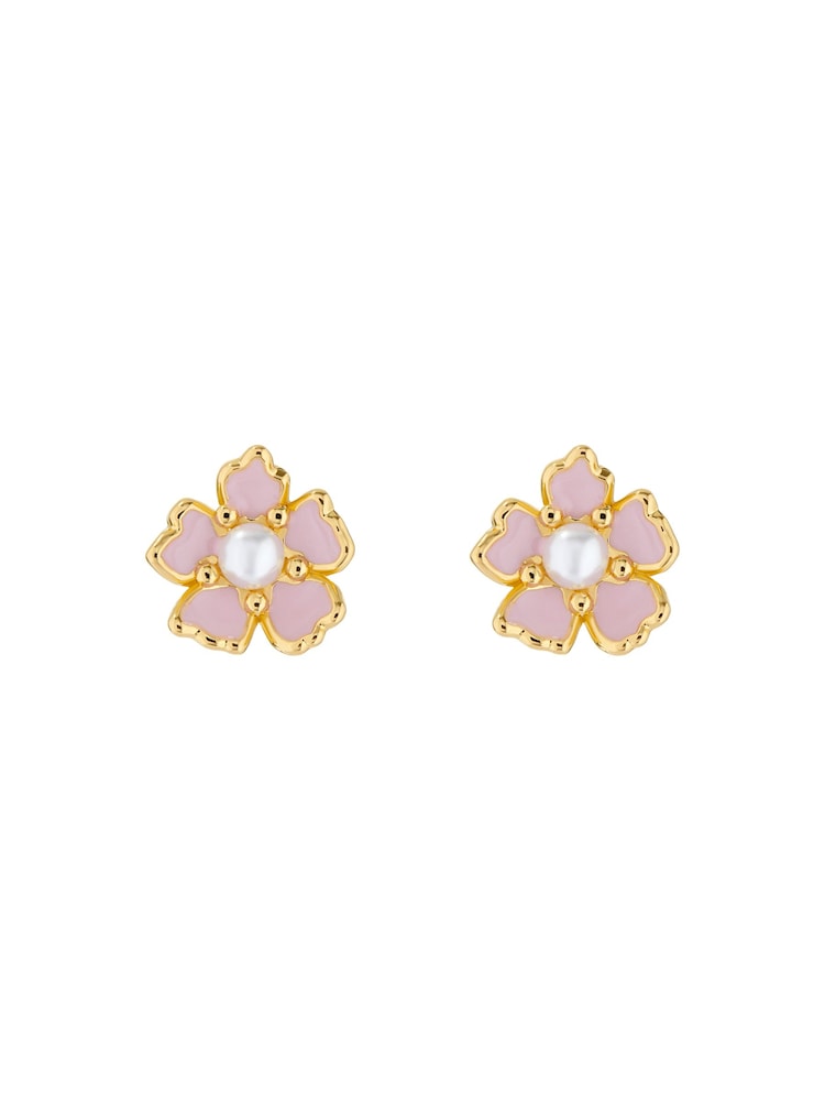 Ted Baker Gold Tone PETI: Painted Flower Stud Earrings - Image 1 of 3