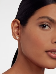 Ted Baker Gold Tone PETI: Painted Flower Stud Earrings - Image 3 of 3