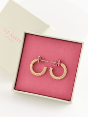 Ted Baker Gold Tone DOTETTA: Dotty Hoop Earrings - Image 5 of 5