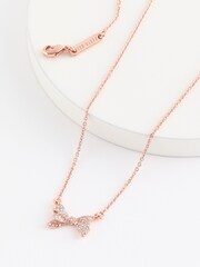Pink - Ted Baker BARSIE Crystal Bow Pendant Necklace - Bild 3 von 7