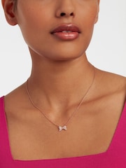 Pink - Ted Baker BARSIE Crystal Bow Pendant Necklace - Bild 5 von 7