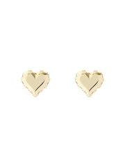Ted Baker Gold Tone SERSY: Crystal Sparkle Heart Stud Earrings - Image 1 of 5