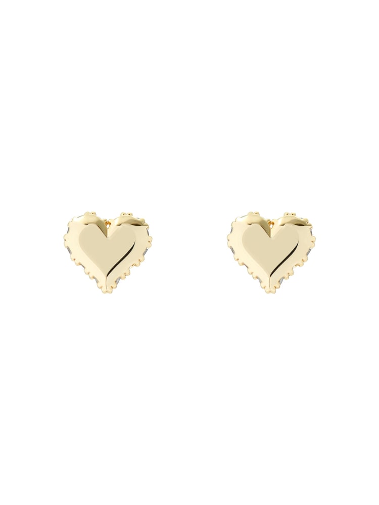 Ted Baker Gold Tone SERSY: Crystal Sparkle Heart Stud Earrings - Image 1 of 5