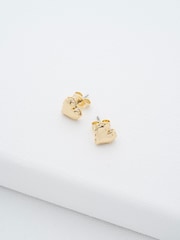 Ted Baker Gold Tone SERSY: Crystal Sparkle Heart Stud Earrings - Image 3 of 5
