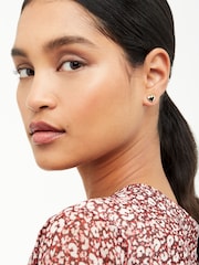 Ted Baker Gold Tone SERSY: Crystal Sparkle Heart Stud Earrings - Image 5 of 5
