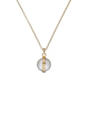 Ted Baker Gold Tone PERRETI: Logo Pearl Pendant Necklace - Image 2 of 3