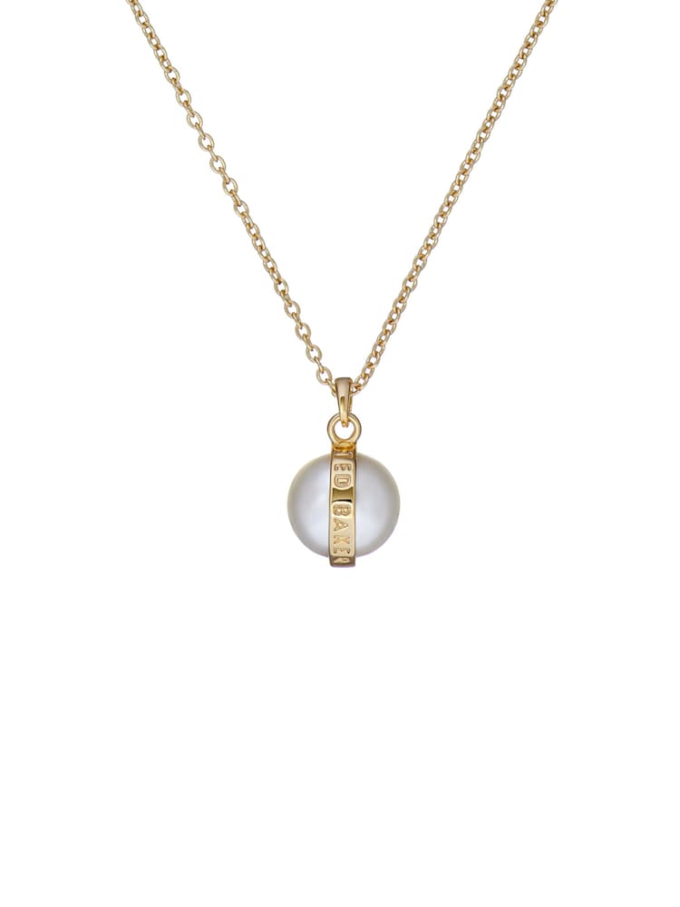 Ted Baker Gold Tone PERRETI: Logo Pearl Pendant Necklace - Image 2 of 3