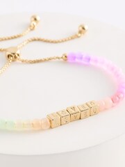 Ted Baker Gold Tone SWEETIA: Loved Beaded Adjustable Bracelet - Image 3 of 3