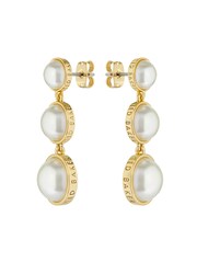 Ted Baker Gold Tone PERELL: Logo Pearl Drop Earrings - Image 2 of 4
