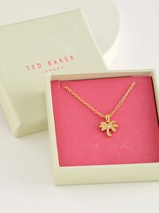 Ted Baker Gold Tone PALMELE: Crystal Palm Tree Pendant Necklace - Image 2 of 2